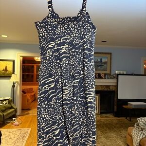 Tanya Taylor Blue and White Summer Sundress 10 Boho Chic
